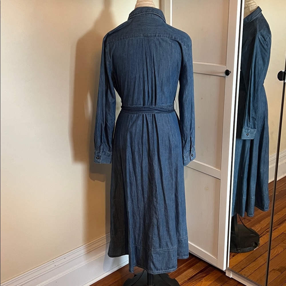 NWOT LOFT Petite Chambray Shirt Dress Size 12P - Picture 9 of 11